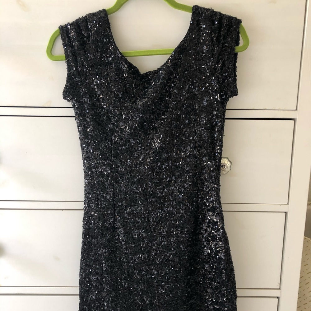 Black sequin dress